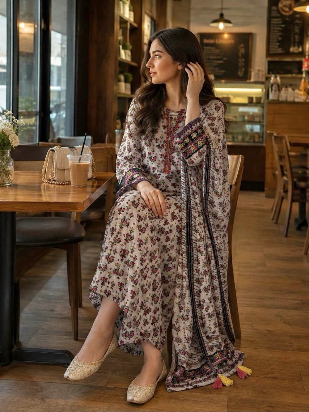 Floral Printed 3-piece lawn suit